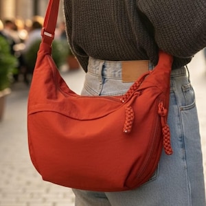 Canvas Shoulder Bag | Unisex Medium Tote Crossbody | Casual Canvas Handbag for Travel, Work & Everyday Use | Gift for Her or Him