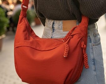 Canvas Shoulder Bag | Unisex Medium Tote Crossbody | Casual Canvas Handbag for Travel, Work & Everyday Use | Gift for Her or Him