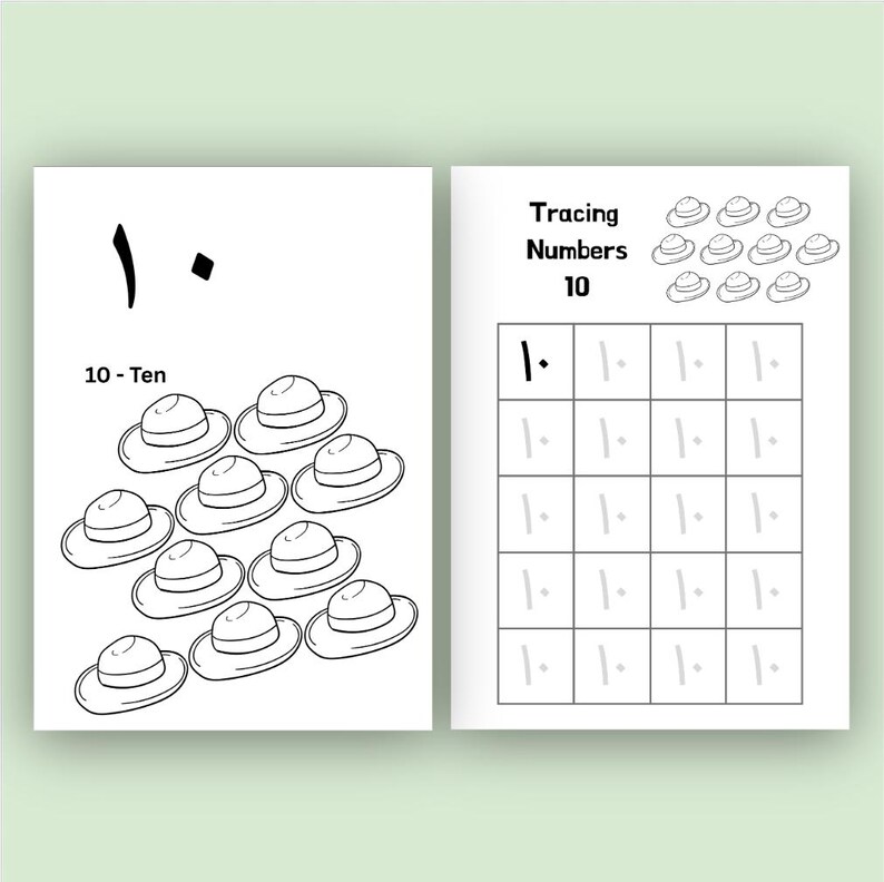 Arabic Numbers Coloring Book for Kids: Learn & Trace Numerals ...