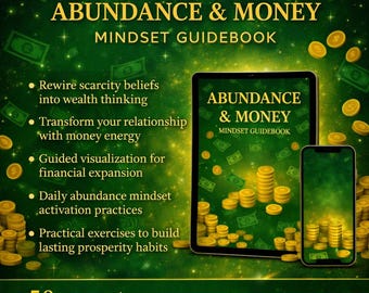 Abundance Money Mindset Guidebook Financial Abundance Wealth Manifestation Money Blocks Healing Law of Attraction Digital Download PDF