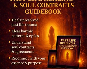 Past Life Healing Guidebook Karma Healing Soul Contracts Past Life Regression Spiritual Awakening Karmic Patterns Digital Download PDF