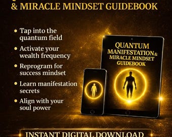 Quantum Manifestation Guidebook Law of Attraction High Frequency Manifesting Abundance Mindset Subconscious Reset Digital Download PDF