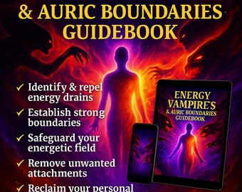 Energy Vampires Guidebook Auric Boundaries Energy Protection Empath Shielding Psychic Protection Cord Cutting PDF