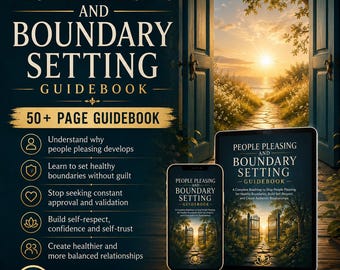 People Pleasing and Boundary Setting Guidebook Digital Download Self Worth Healing Boundaries Self Trust Emotional Healing PDF