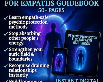 Psychic Protection for Empaths Guidebook Energy Shielding Spiritual Protection Energy Vampires Boundaries Aura Protection Digital Download