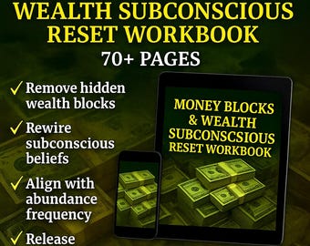 Manuale per superare i blocchi finanziari - Rigenerazione del subconscio - Mentalità di abbondanza - Guarigione dal trauma finanziario - Manifestazione - Download digitale in PDF