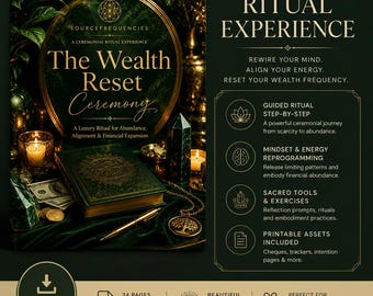 Wealth Reset Ceremony Digital Download, Abundance Ritual PDF, Money Mindset Reset Guide, Prosperity Ritual, Wealth Manifestation Ceremony