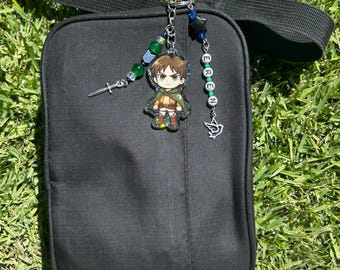 Handmade Anime Keychain: Beaded Acrylic Charm, Anime Gift