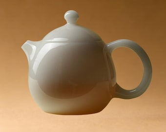 Dehua Ice Jade Porcelain White Teapot 175ml