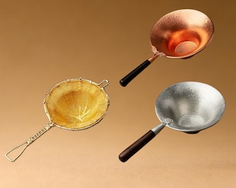 Colador de té de cobre hecho a mano, accesorios para té gong fu