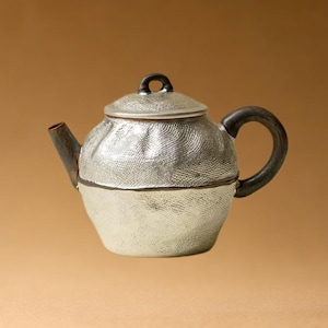 Handcrafted Coarse Pottery Silver-plated Japanese Ceramic Teapot 115ml