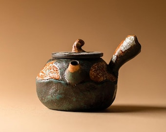 Tetera de cerámica Kyusu hecha a mano, 100 ml