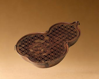 Handcrafted Purple Copper Gourd Tea Tray 300ml