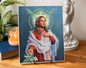 St. Maria Goretti Plaque Print