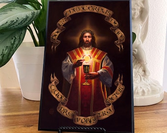Eucharistic Sacred Heart Plaque Print