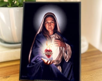 Immaculate Heart of Mary Plaque Print