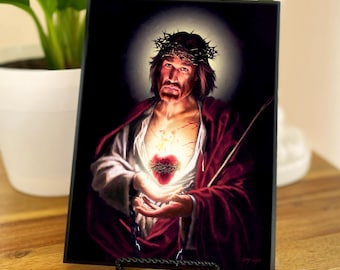 Sacred Heart of Jesus Plaque Print