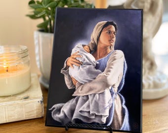 Beneath Thy Protection Plaque Print