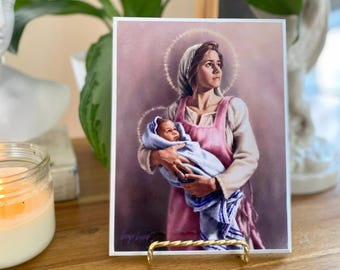 Madonna and Child Plaque Print