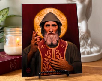 St. Charbel Makhlouf Plaque Print
