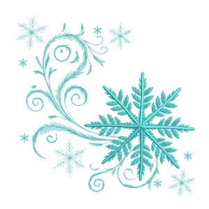 Snowflake Swirl – Winter Holiday Embroidery Design