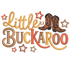 Little Buckaroo – Western Cowboy Boots Embroidery File