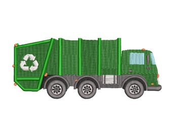 Green Garbage Truck – Vehicle Machine Embroidery Design