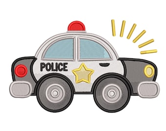 Police Car – Kids’ Applique Machine Embroidery Design