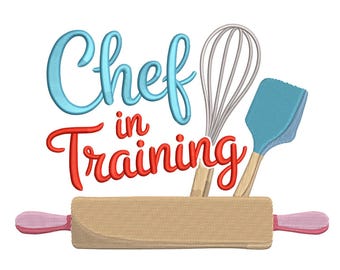 Chef in Training – Kids Kitchen Embroidery Design