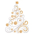 Swirly Christmas Tree – Elegant Holiday Embroidery