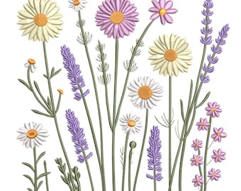 Wildflower Meadow – Botanical Embroidery Design