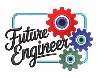 Future Engineer – Kids Gear Machine Embroidery Design