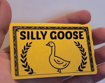 Tarjeta divertida de Silly Goose (dorada)