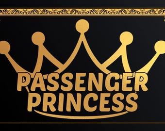 Tarjeta de Princesa Pasajera (Dorada): Regalo Divertido de Tamaño Billetera