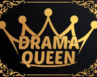 Tarjeta de Drama Queen / Tarjeta divertida para billetera / Regalo de broma para ella / Tarjeta de meme de Queen / Tarjeta de PVC de plástico / Regalo de broma atrevida