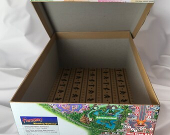 Ready to Ship Disneyland Map Storage Photo Box Treasure Memorabilia Organization Decoupaged Large Photo Box Gift Box