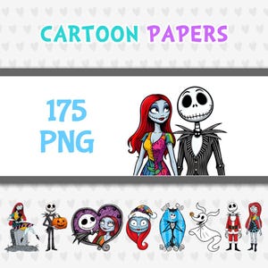 The Nightmare Before Christmas PNG Bundle: Jack and Sally Clip Art, Halloween