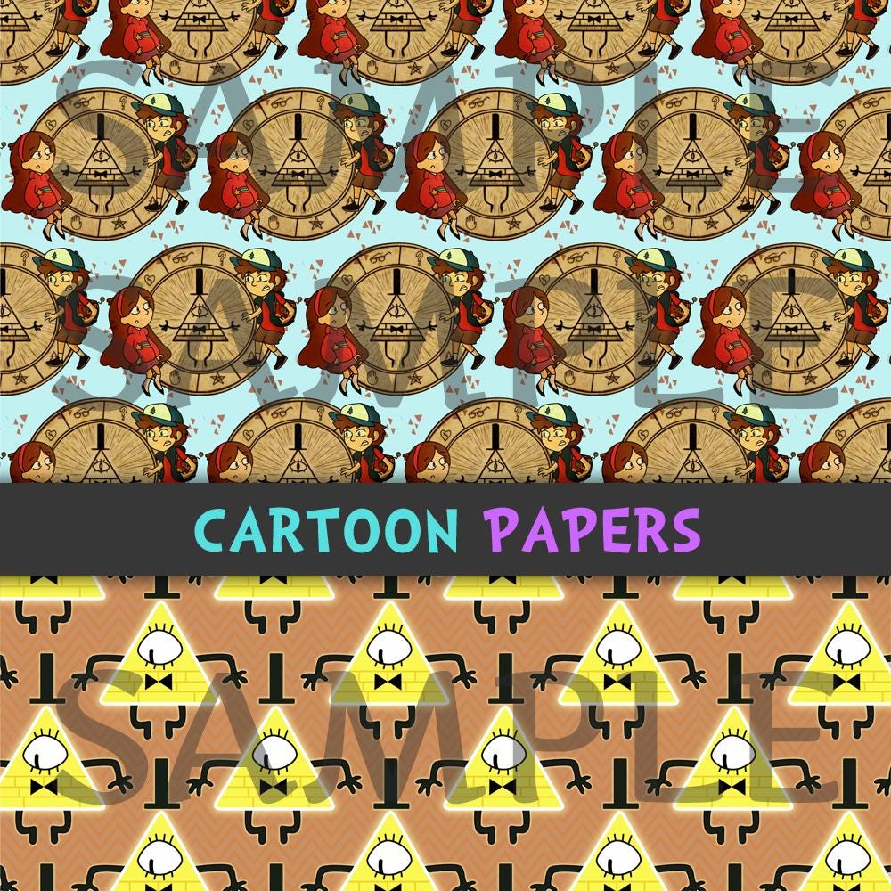 Gravity Falls Digital Paper Pack: Party Decor, Scrapbooking, Wallpaper ...