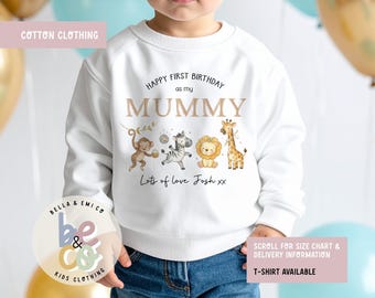 Geburtstag as my Mummy Sweatshirt, T-Shirt: New Mum Geschenk