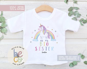 Big Sister T-Shirt: Pregnancy Announcement Gift, Cotton Tee