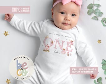 Personalised Fairy 1st Birthday Outfit - Baby Sleepsuit