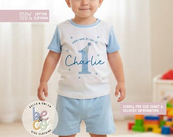 Personalised Birthday Pyjamas, sleepsuit: Kids Cotton Nightwear