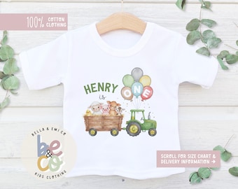 Bauernhof Traktor Thema Geburtstag Sweatshirt, T-shirt: Geburtstags-Party-Outfit, jeden Alters