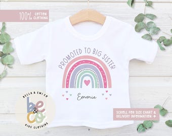 Big Sister T-Shirt: Pregnancy Announcement Gift, Cotton Tee