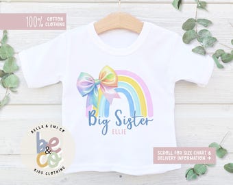 Big Sister T-Shirt: Pregnancy Announcement Gift, Cotton Tee
