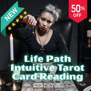 Intuitive Tarot Card Reading: Life Path, Soul Purpose (Same Hour Printable Reading