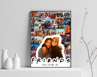 Personalised Best Friends Birthday Gift - Group Friendship Print, Besties Birthday Gifts, Any Age Birthday Gift, Friendship group gift