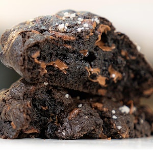 RECIPE- Gourmet Dark Chocolate Cookie RECIPE, Thick Chunky New York Style Cookies. Too Chocolate Cookies. Gourmet Cookie Recipe.
