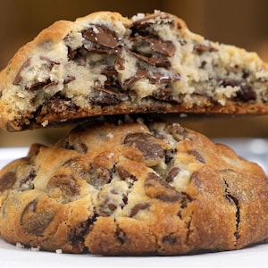 RECIPE- The Best Gourmet Chocolate Chip Cookie RECIPE, Thick Chunky New York Style Cookies. Chocolate Chip Cookies. Gourmet Cookie Recipe.