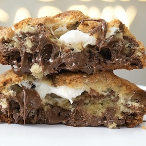 REZEPT- Gourmet Marshmallow Cookie RECIPE, Dicke grobstrick Kekse im New Yorker Stil. Marshmallow-Plätzchen. Gourmet-Plätzchen-Rezept .